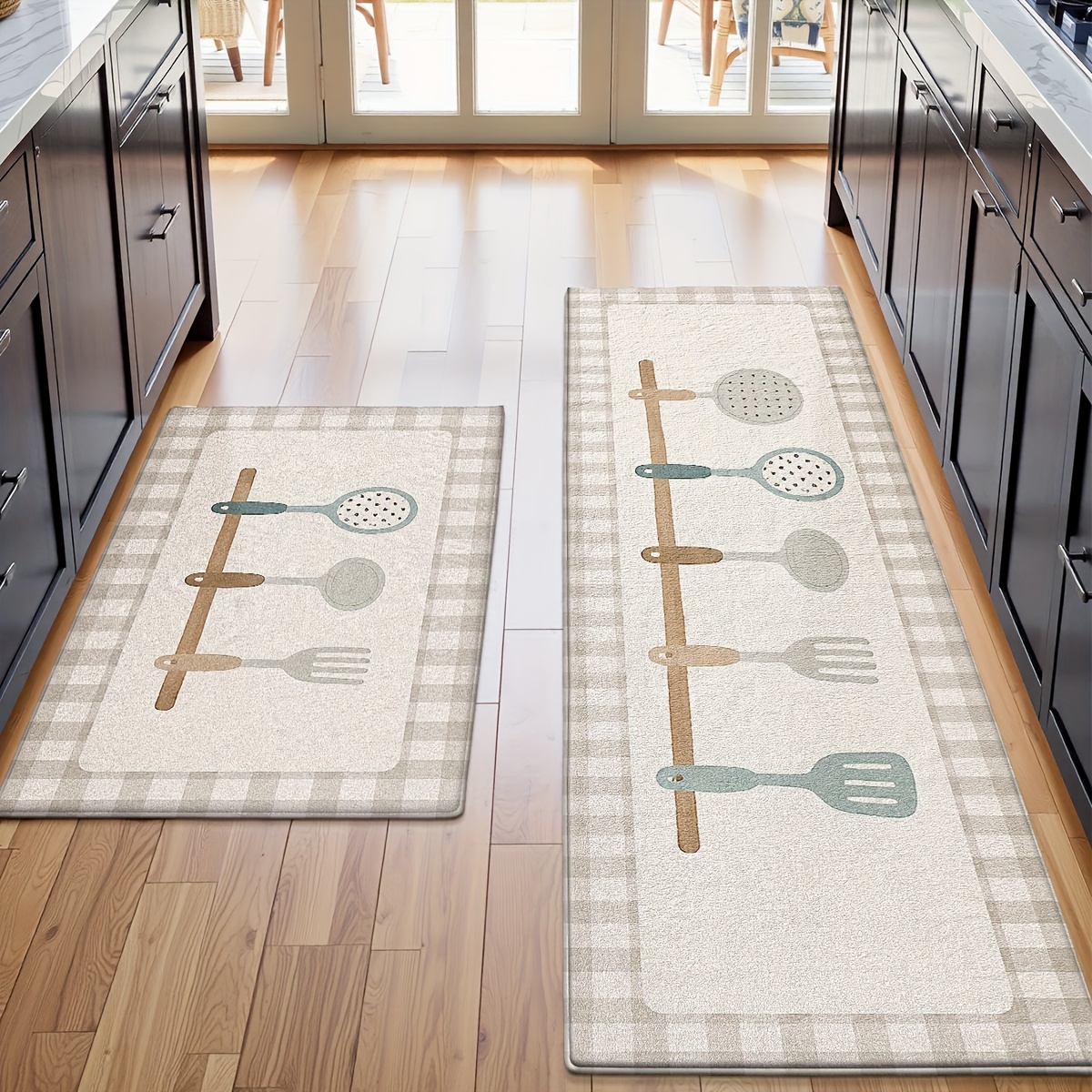Commercial Kitchen Background - Kitchen Utensil Pattern Kitchen Carpet Mat