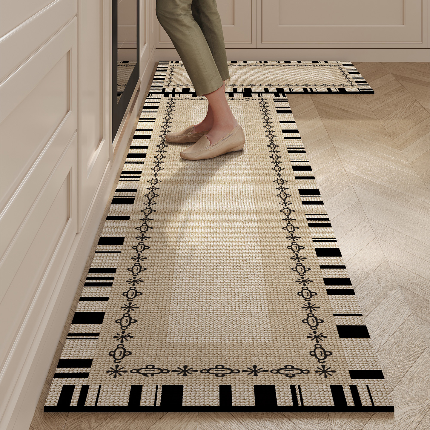 Commercial Kitchen Vinyl - Kitchen Floor Mat Waterproof Non-slip Oil-resistant