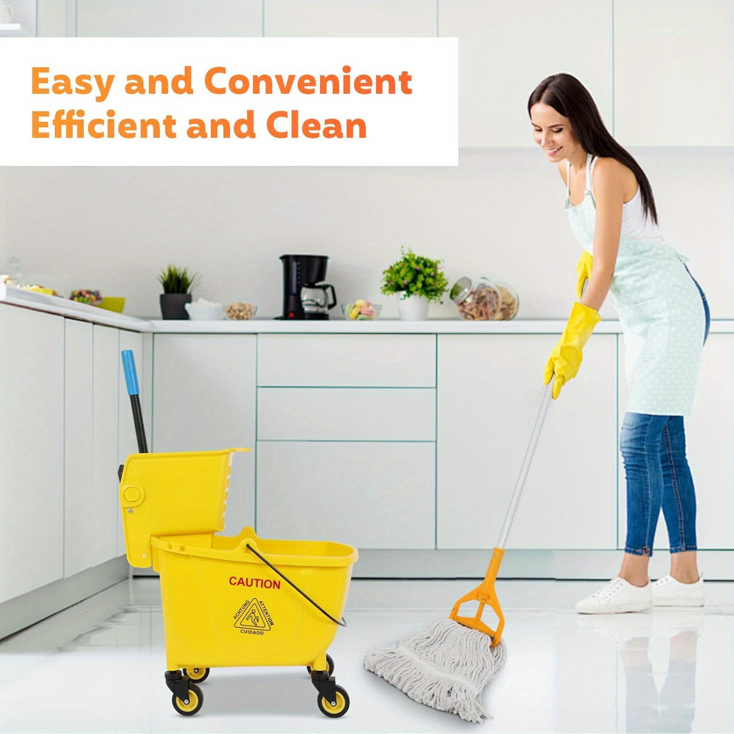 Commercial Kitchen On Wheels - Dollate Commercial Mop and Bucket Set