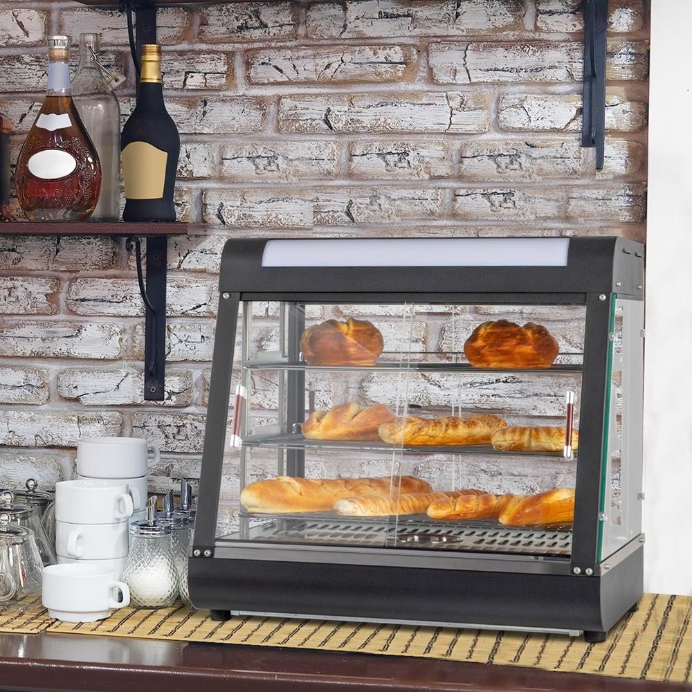 Food Warmer Display - 3 Tiers Commercial Food Warmer 1200W