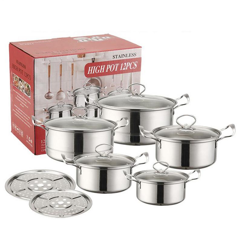 Soup Kettle Warmer - 1 Set Stainless Steel Cookware Set
