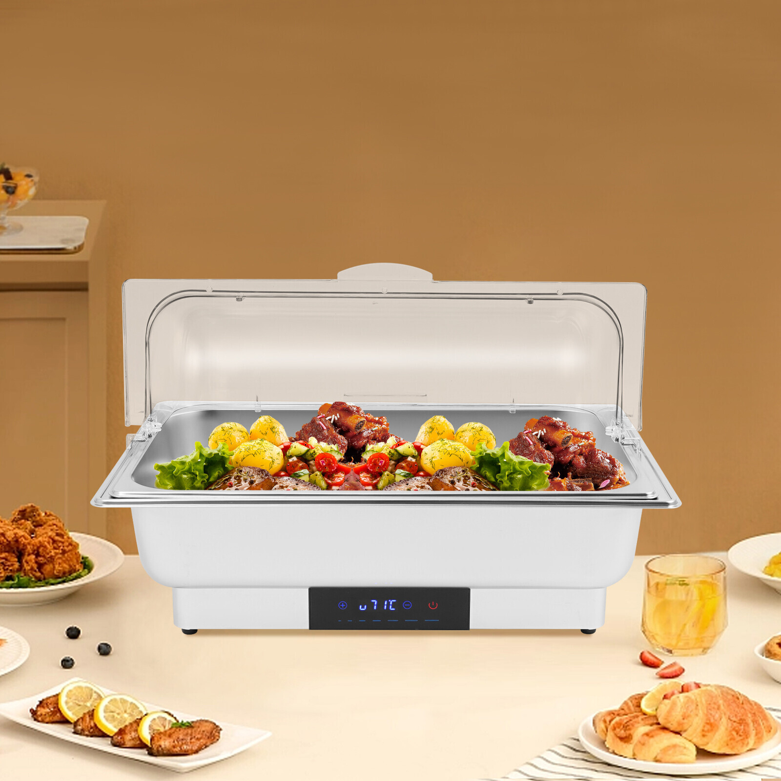 Food Warmer Display - Electric Chafing Dish Heating Food Warmer