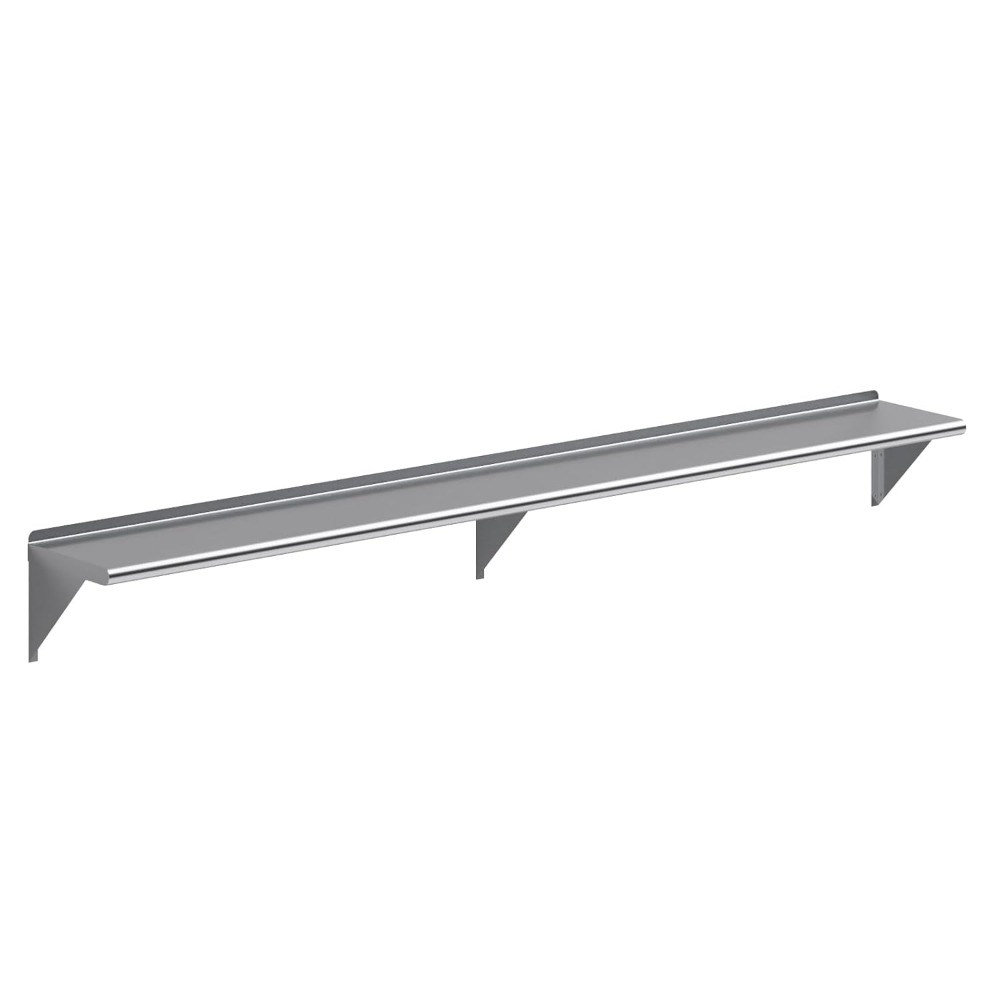 Commercial Kitchen Wall Shelves - 12x96in Stainless Steel Wall Shelf Storage