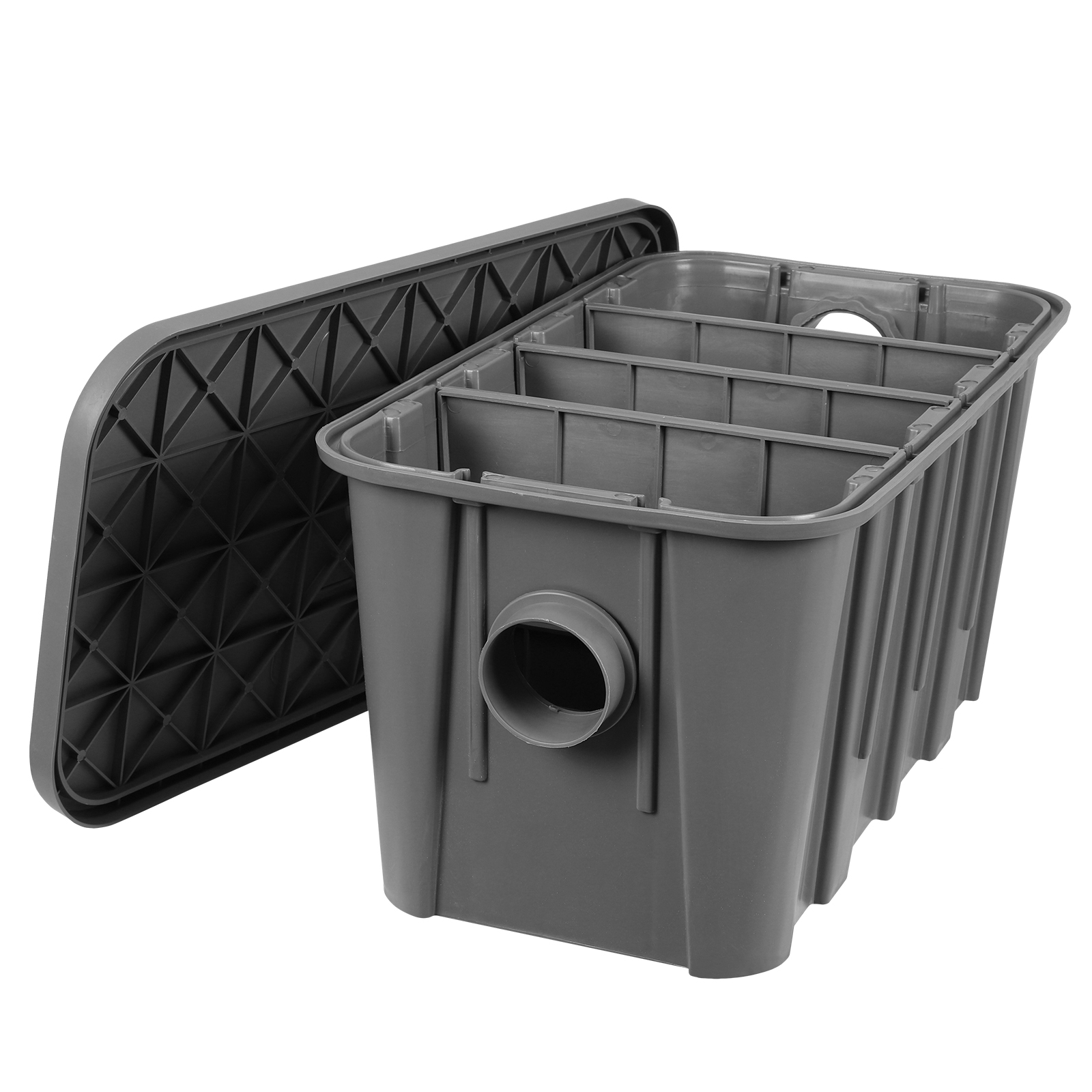 Commercial Kitchen Grease Interceptor - Side Inlet Interceptor with Removable Filter