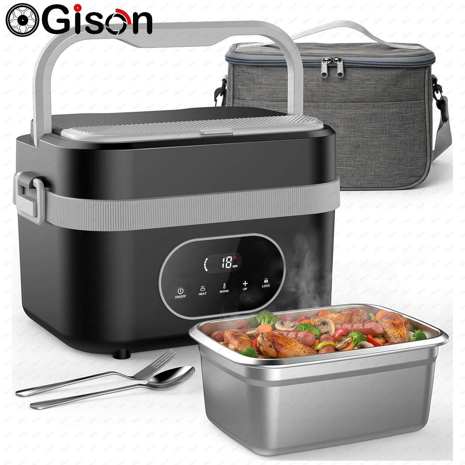 Food Warmer Display - Gison 1.5L Electric Heated Lunch Box