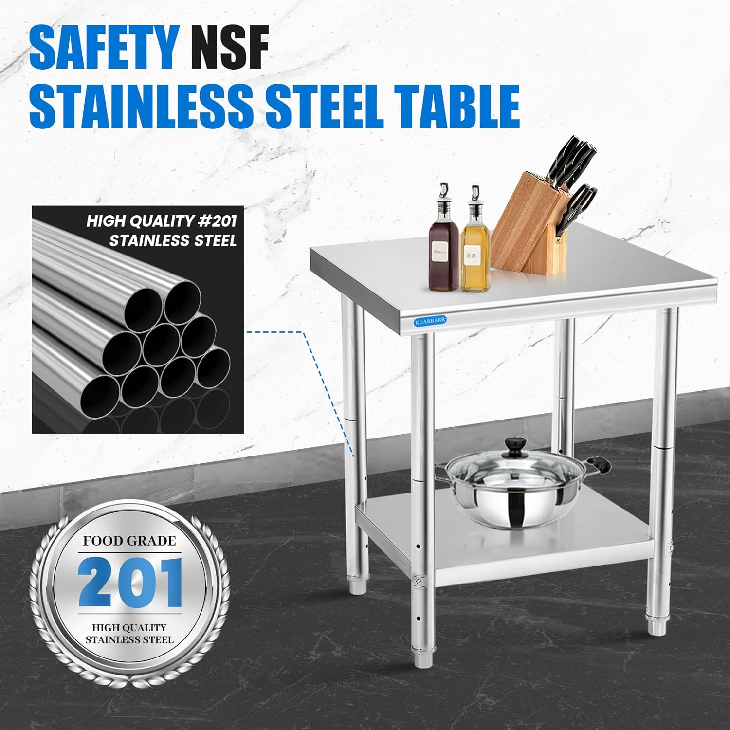 Stainless Steel Prep Table wit - Commercial Kitchen Images recensie en prijs