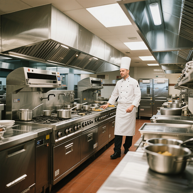 Stainless Steel Fast Food Equi - Commercial Kitchen Gas Line recensie en prijs