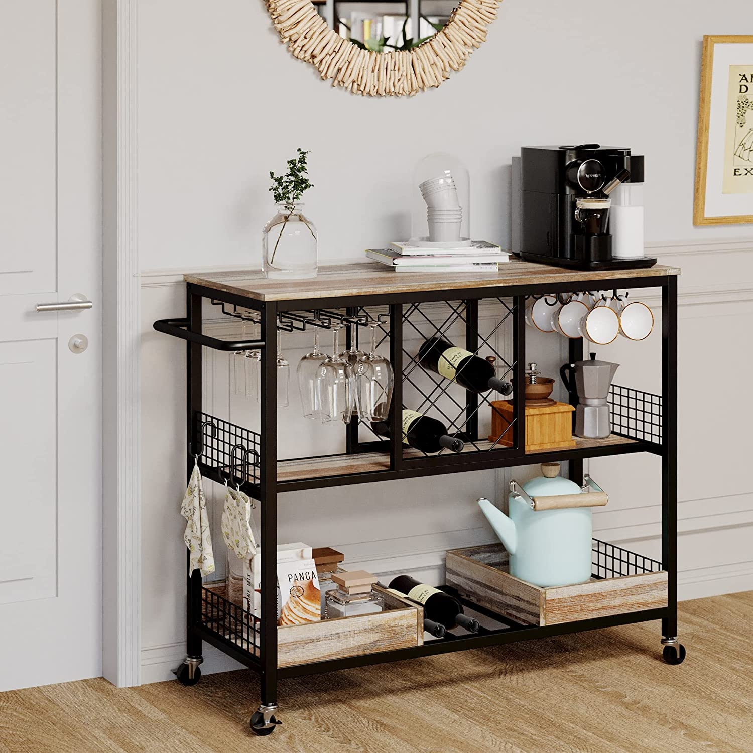 Wine Rack Table, Industrial Ba - Commercial Kitchen On Wheels recensie en prijs