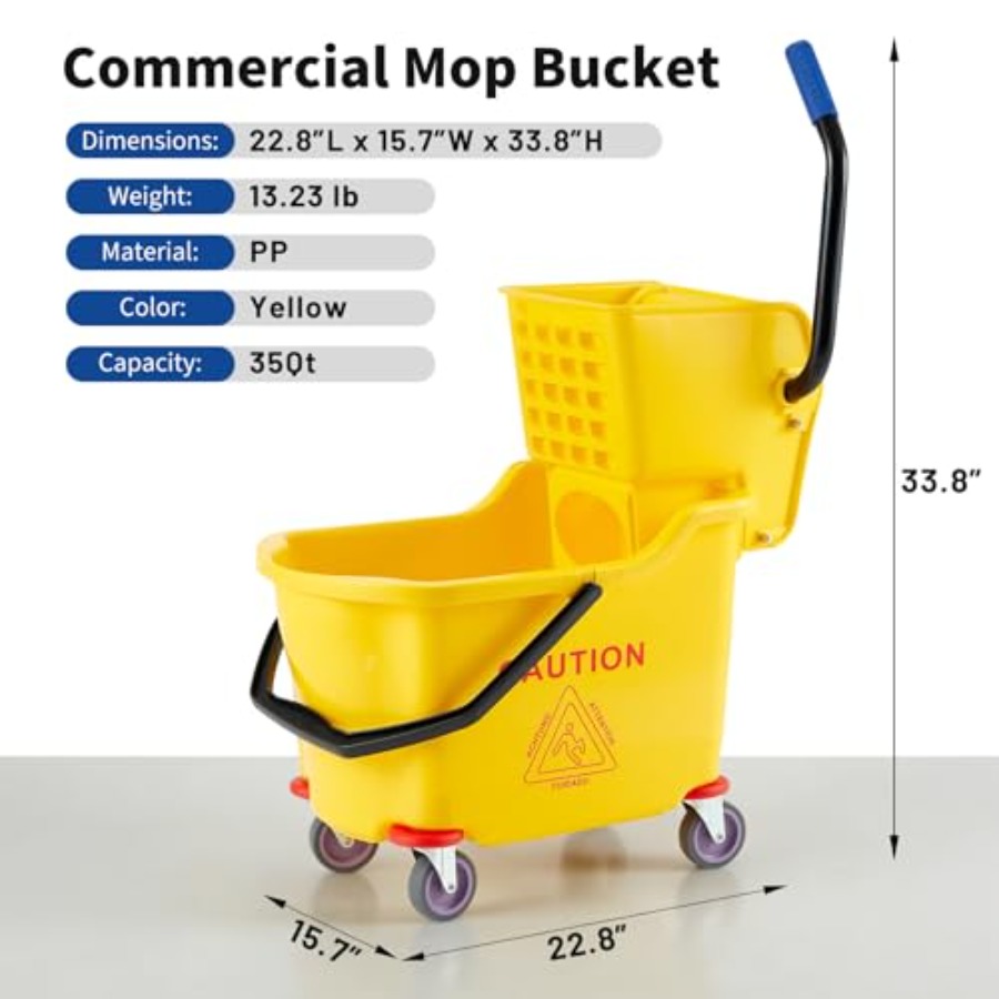 Commercial Mop Bucket with Sid - Commercial Kitchen On Wheels recensie en prijs