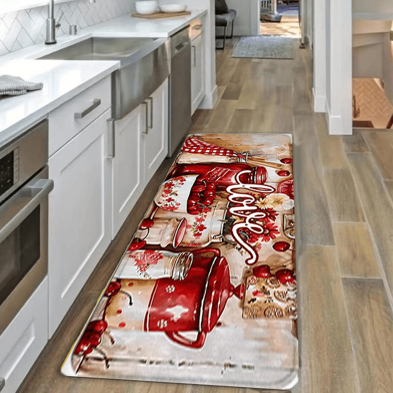 Vintage Red Love Cherry Patter - Commercial Kitchen Background recensie en prijs