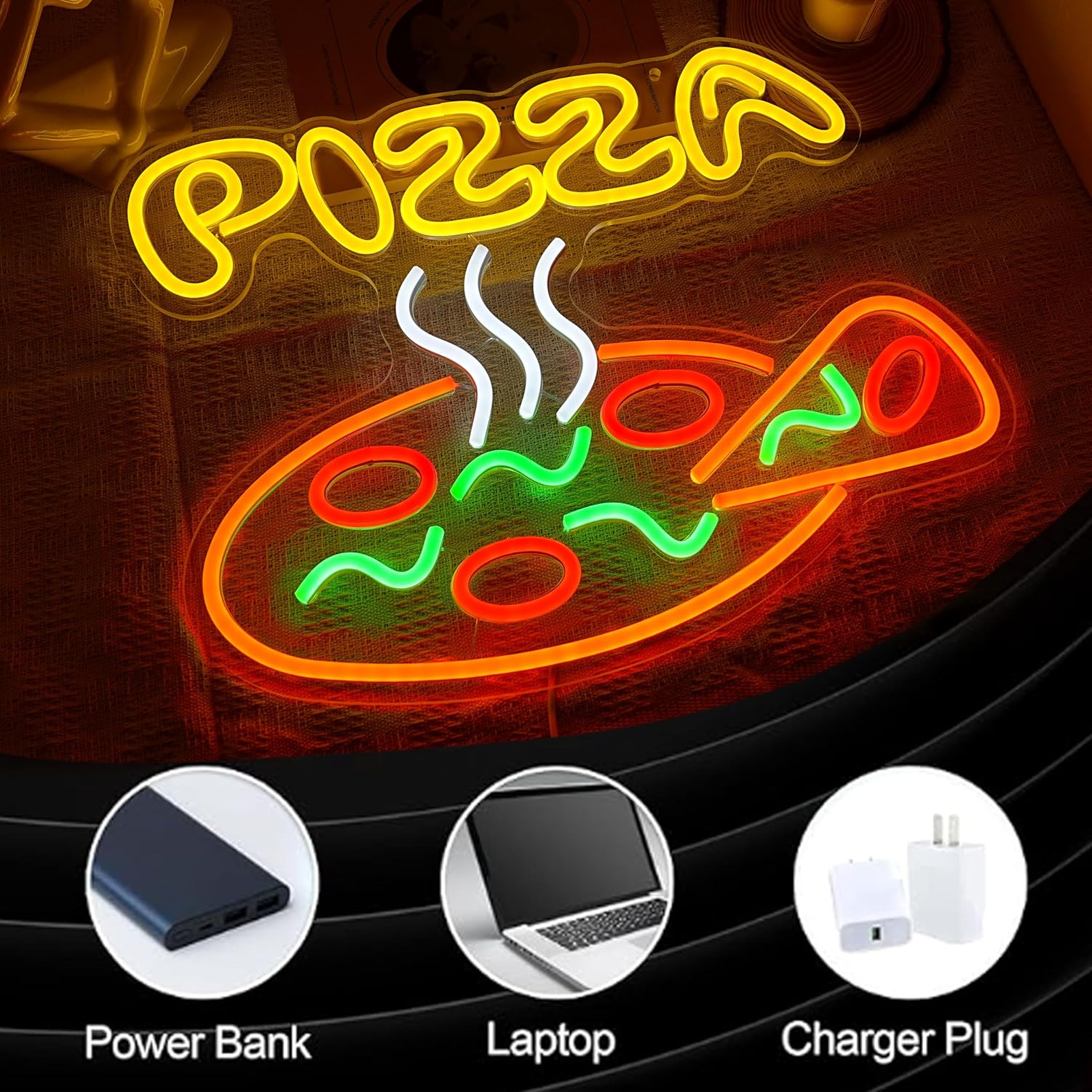Pizza Neon Sign USB Dimmable L - Commercial Kitchen Store recensie en prijs