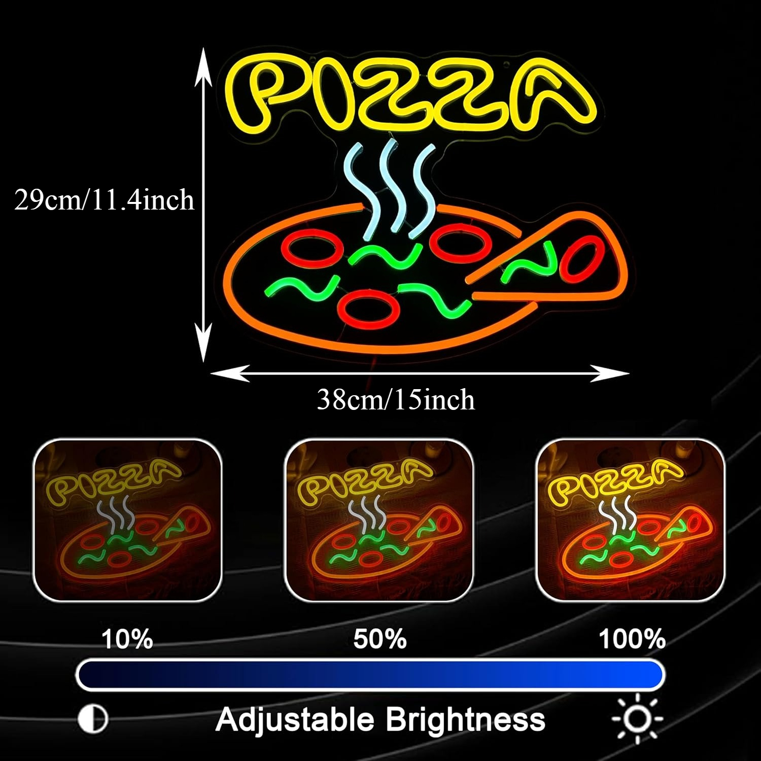 Pizza Neon Sign USB Dimmable L - Commercial Kitchen Store recensie en prijs