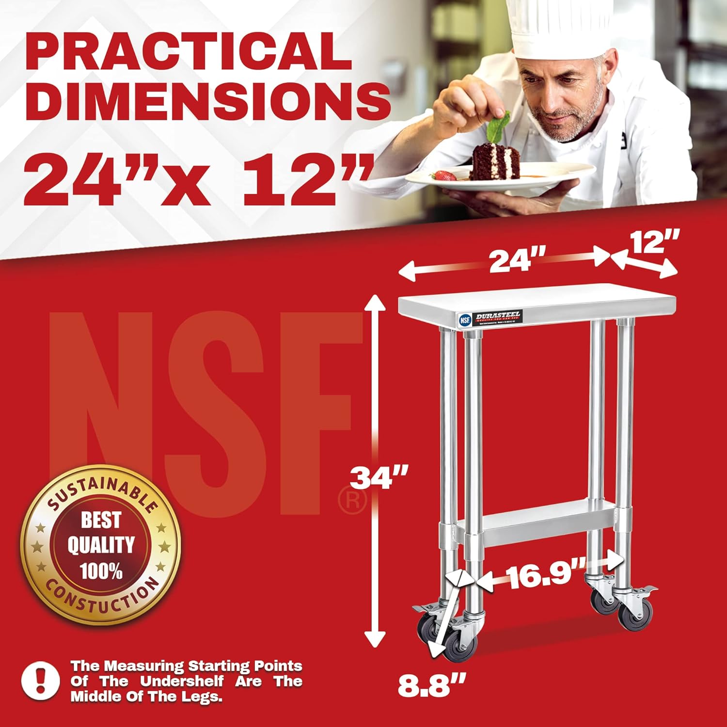 Heavy Duty 24x12 Stainless Ste - Commercial Kitchen Images recensie en prijs