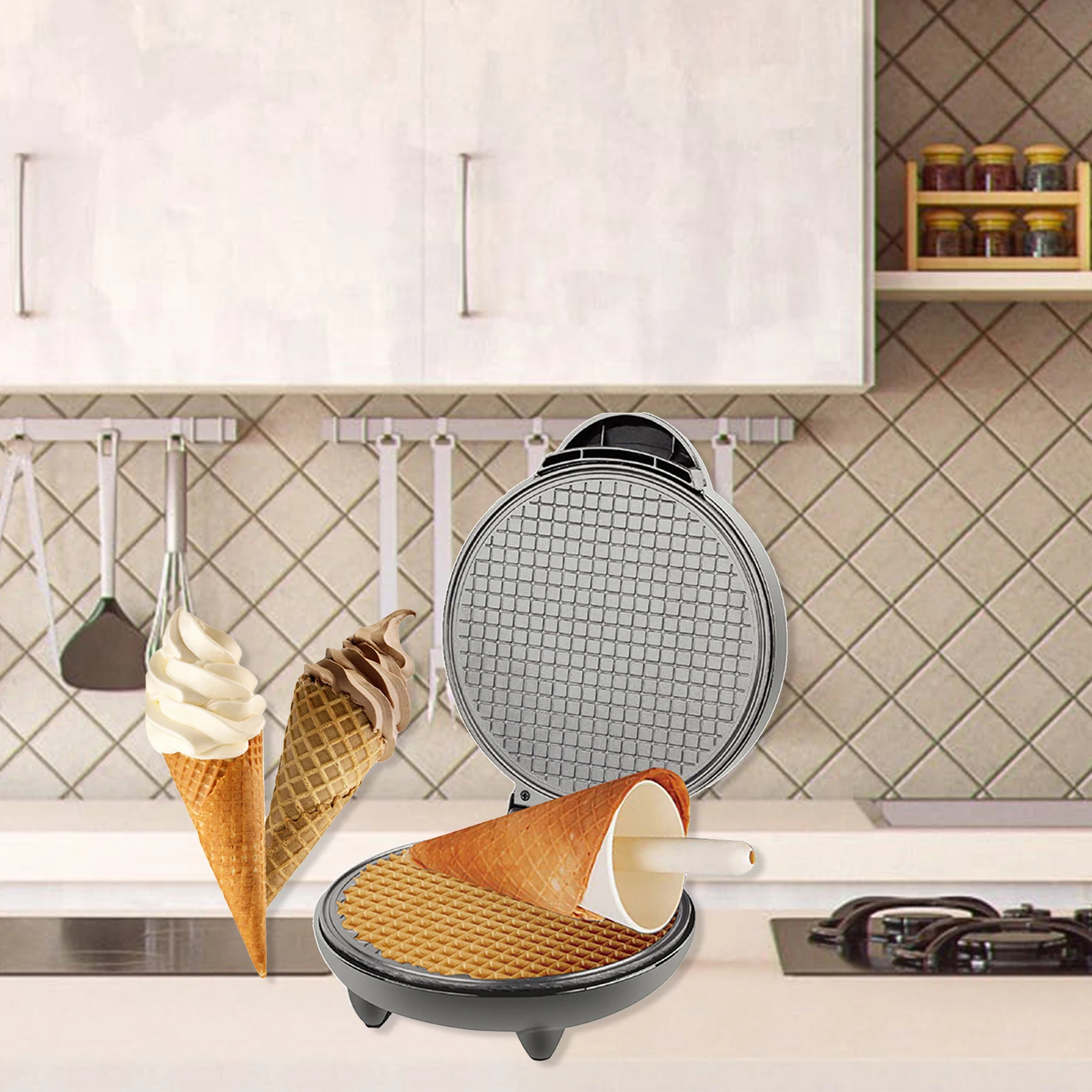 1200W Waffle Maker Nonstick Ba - Rotary Bakery Oven recensie en prijs