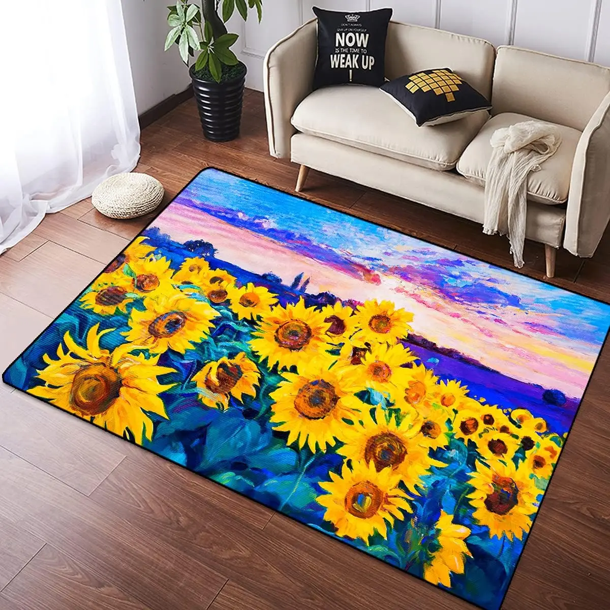 Yellow Sunflowers Flower on Bl - Commercial Kitchen Background recensie en prijs