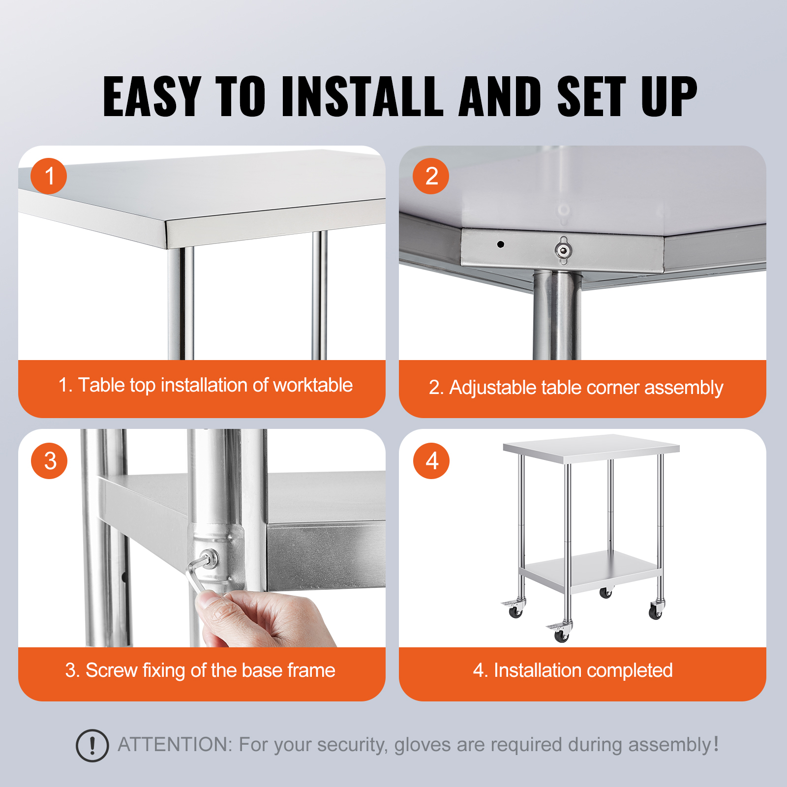 SucceBuy Stainless Steel Work  - Commercial Kitchen Tables recensie en prijs