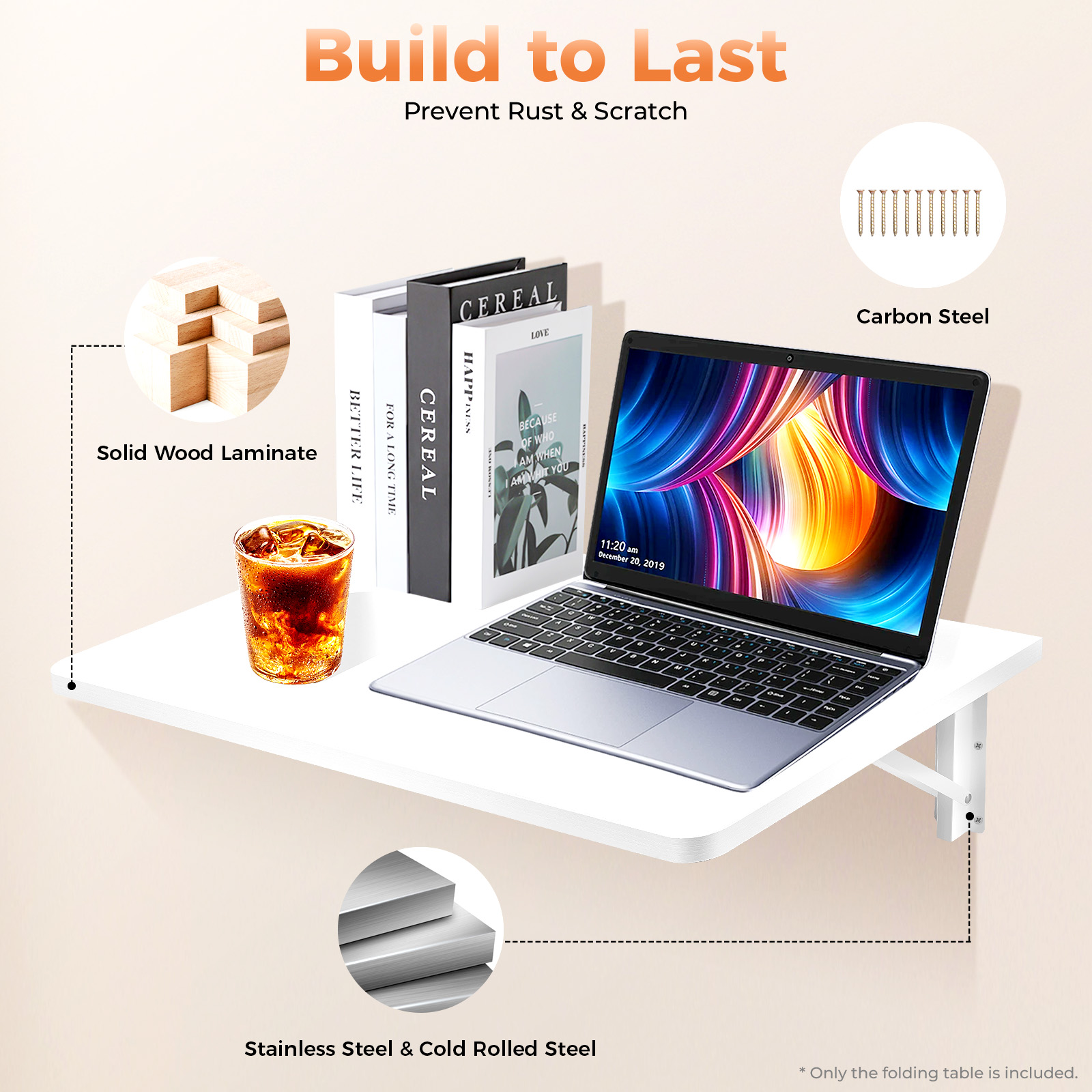 Wall Mounted Foldable Desk Min - Commercial Kitchen Wall Shelves recensie en prijs