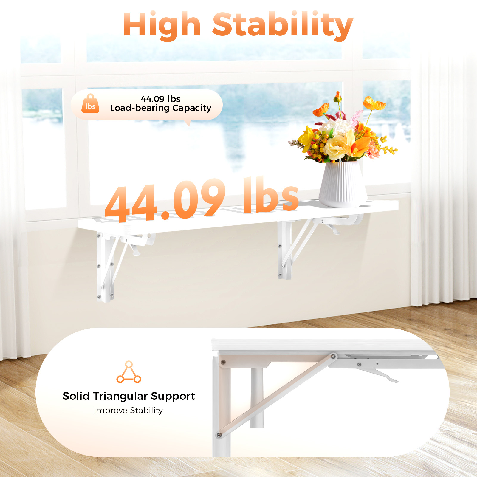 Wall Mounted Foldable Desk Min - Commercial Kitchen Wall Shelves recensie en prijs
