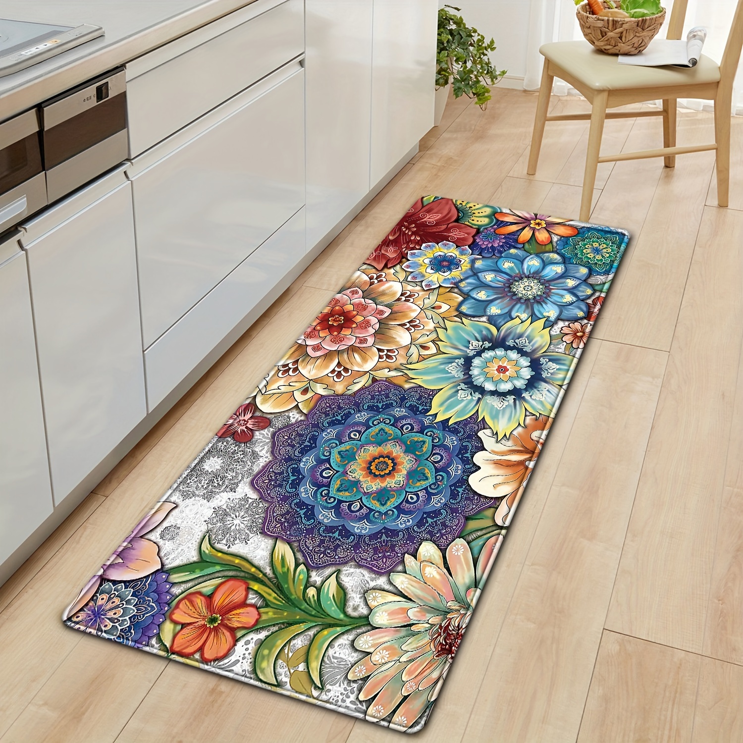 Vintage Floral Pattern Kitchen - Commercial Kitchen Background recensie en prijs