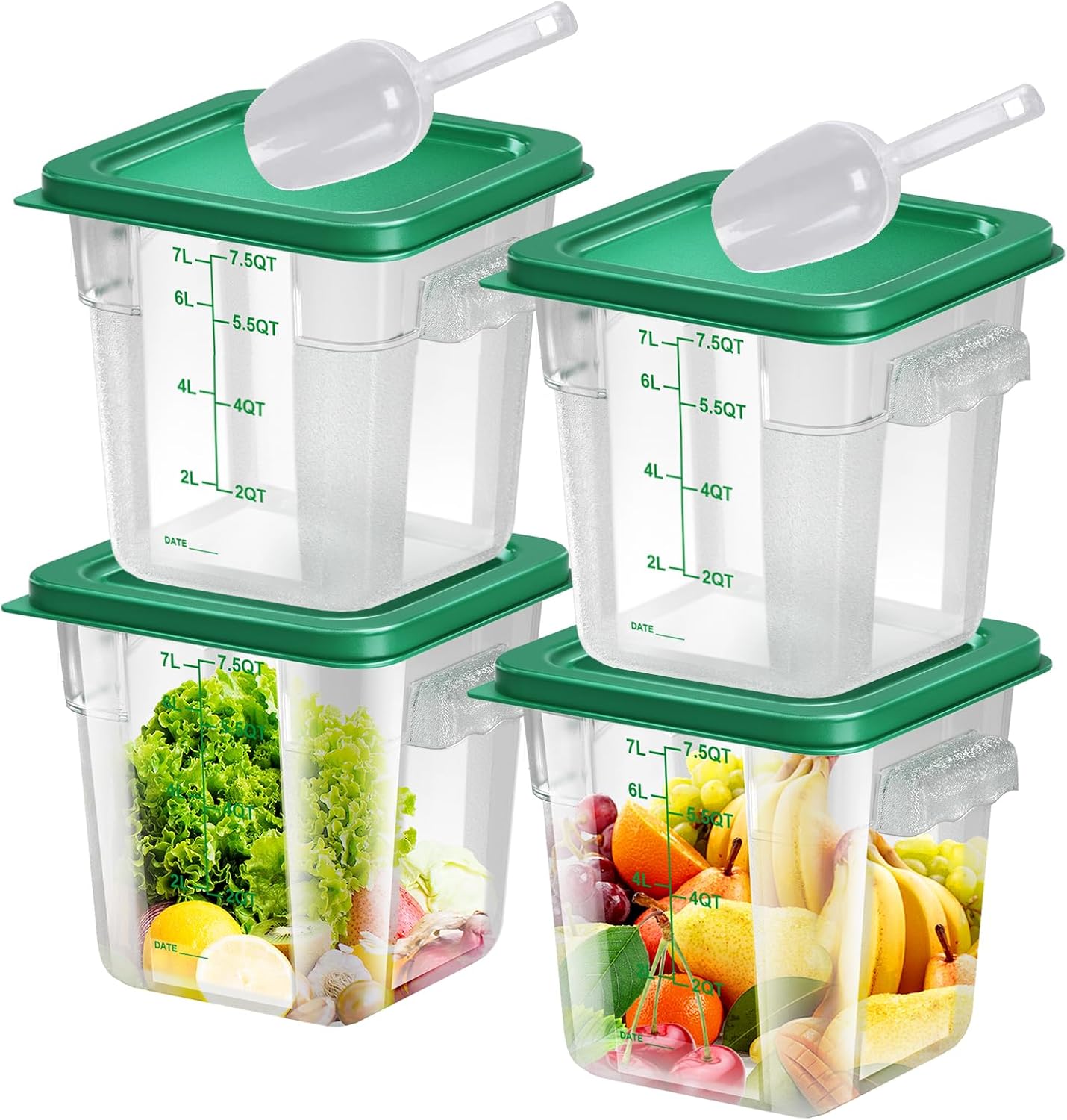 4 Pack 8qt Square Food Storage - Commercial Kitchen Images recensie en prijs