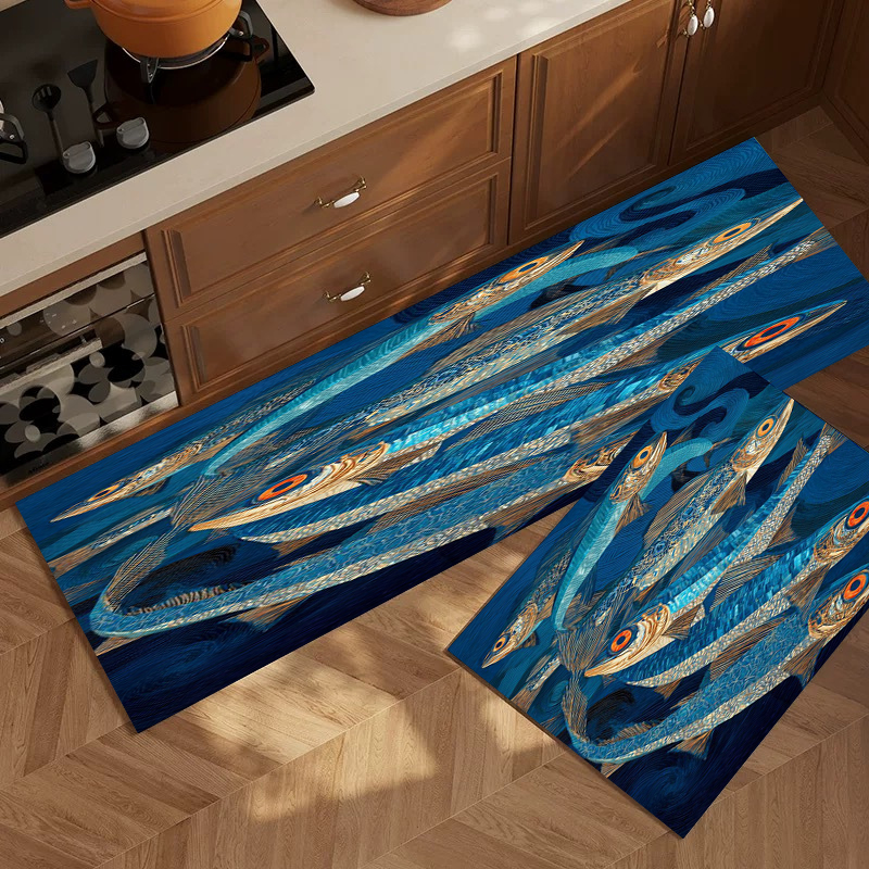Blue Background Golden Eye Fis - Commercial Kitchen Background recensie en prijs