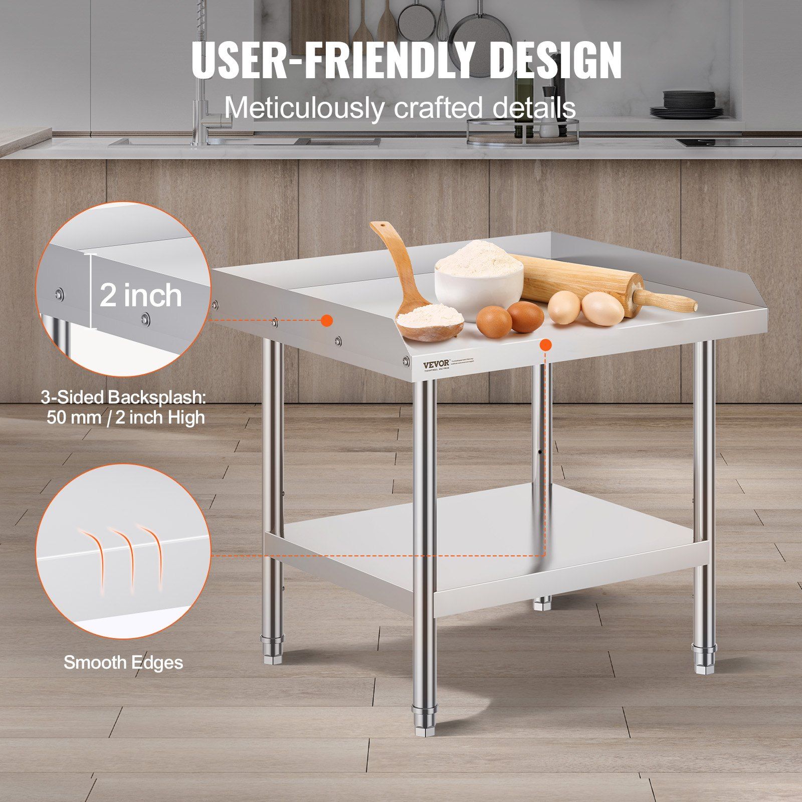 Durable Stainless Steel Work T - Commercial Kitchen Tables recensie en prijs