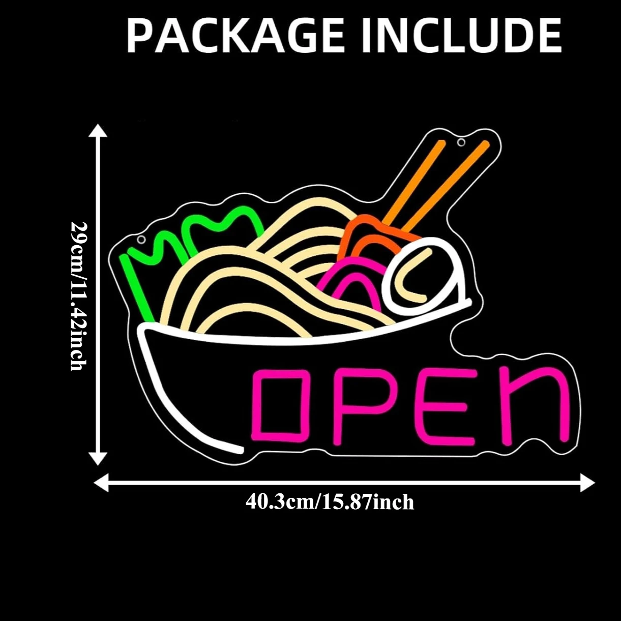Ramen Bowl Neon Light Open LED - Commercial Kitchen Store recensie en prijs