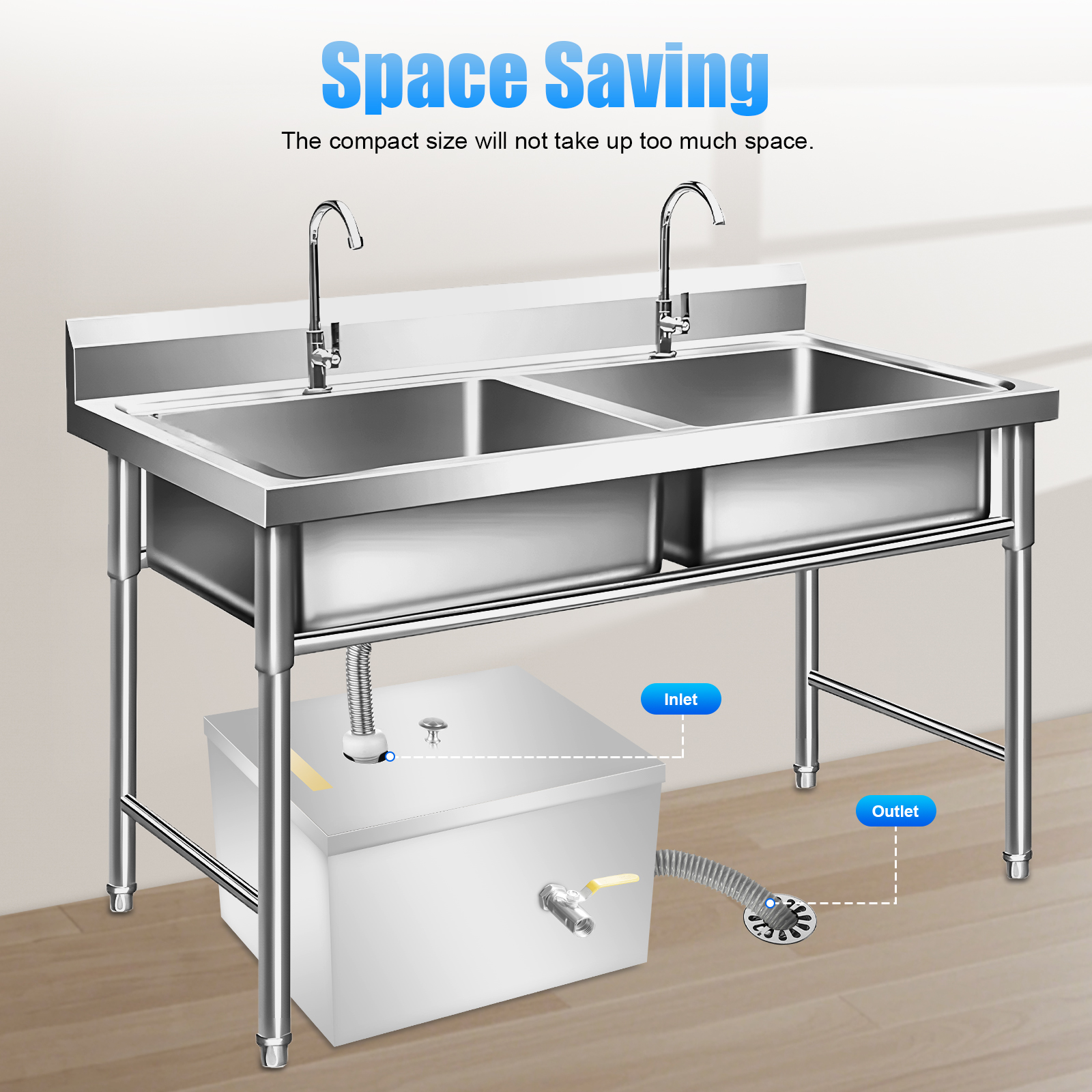 w/Drainage Pipe+Lid for Kitche - Commercial Kitchen Grease Interceptor recensie en prijs