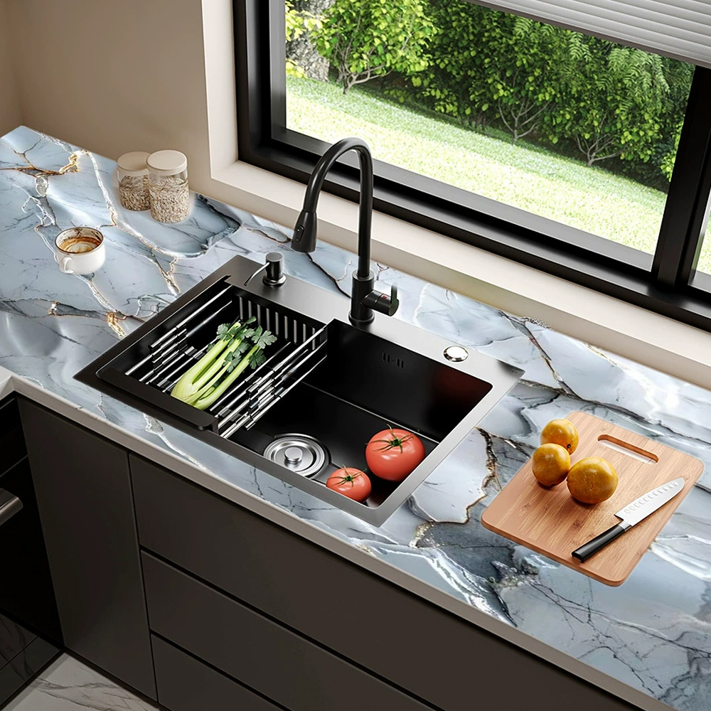 Easy-to-Apply 3D Gold Granite  - Commercial Kitchen Vinyl recensie en prijs