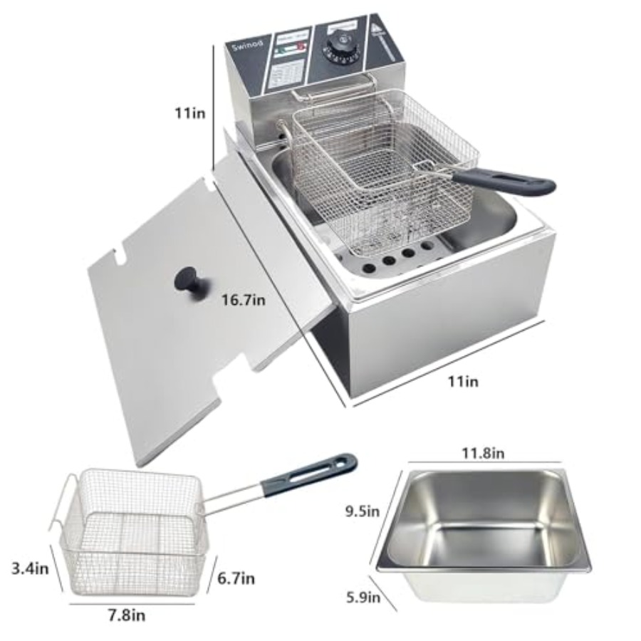 Electric Deep Fryer with Baske - Deep Fryer Commercial recensie en prijs