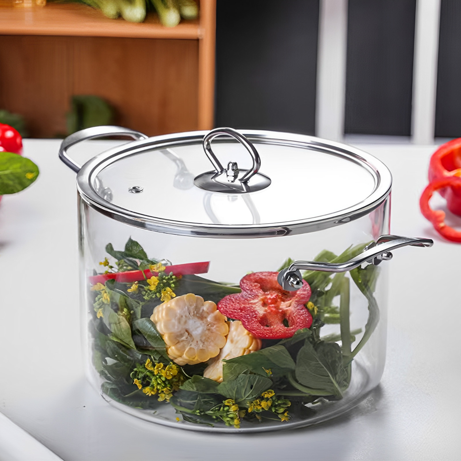 2.5L/3.5L Glass Cooking Pot wi - Soup Kettle Warmer recensie en prijs