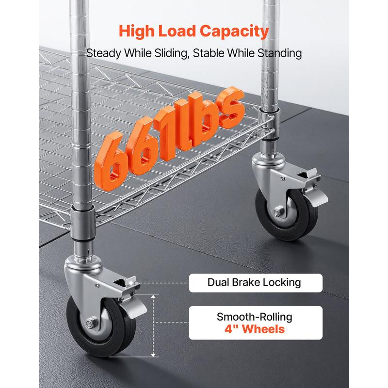 Kitchen Utility Cart, 3 Tier H - Commercial Kitchen On Wheels recensie en prijs