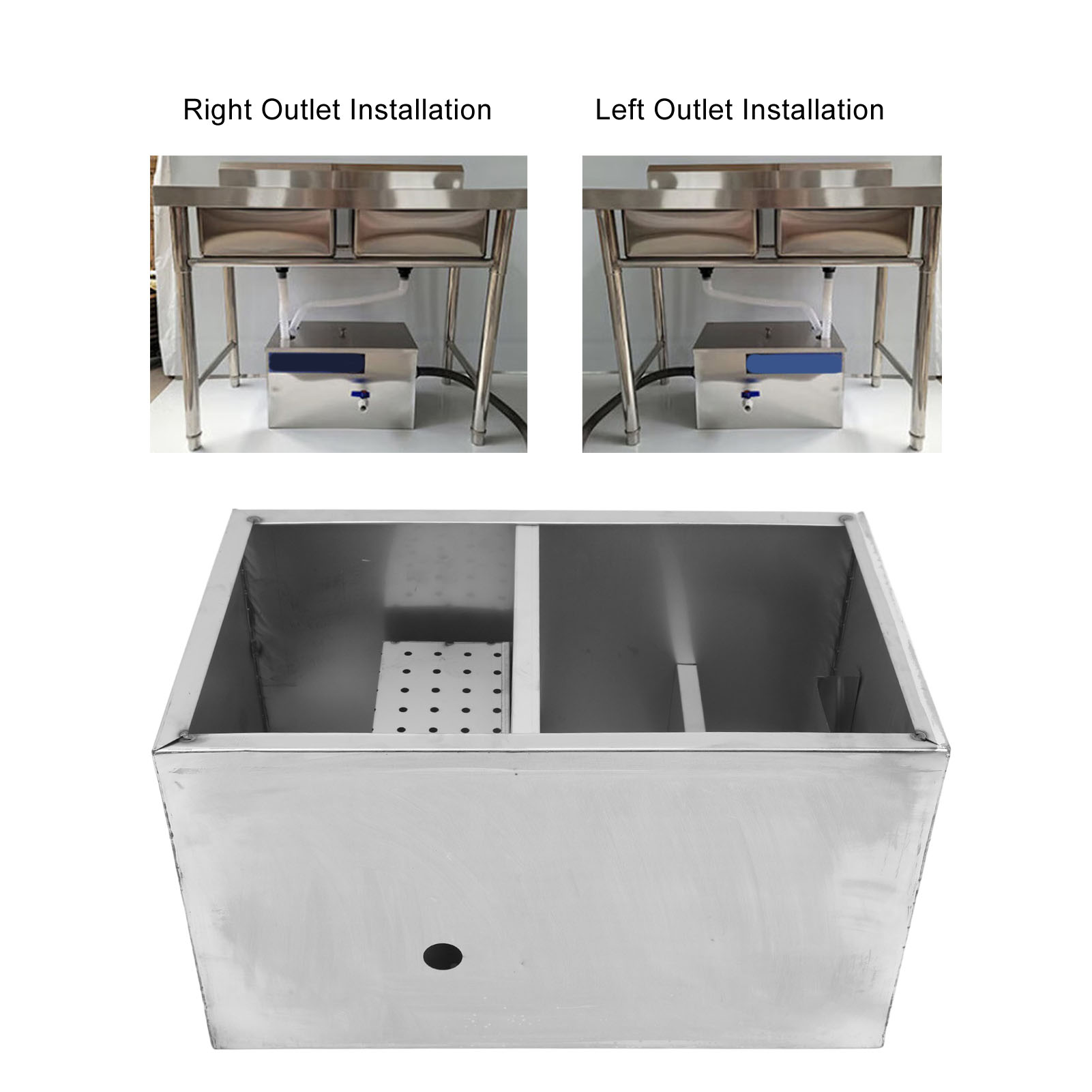 400x250x230mm Stainless Steel  - Commercial Kitchen Grease Interceptor recensie en prijs