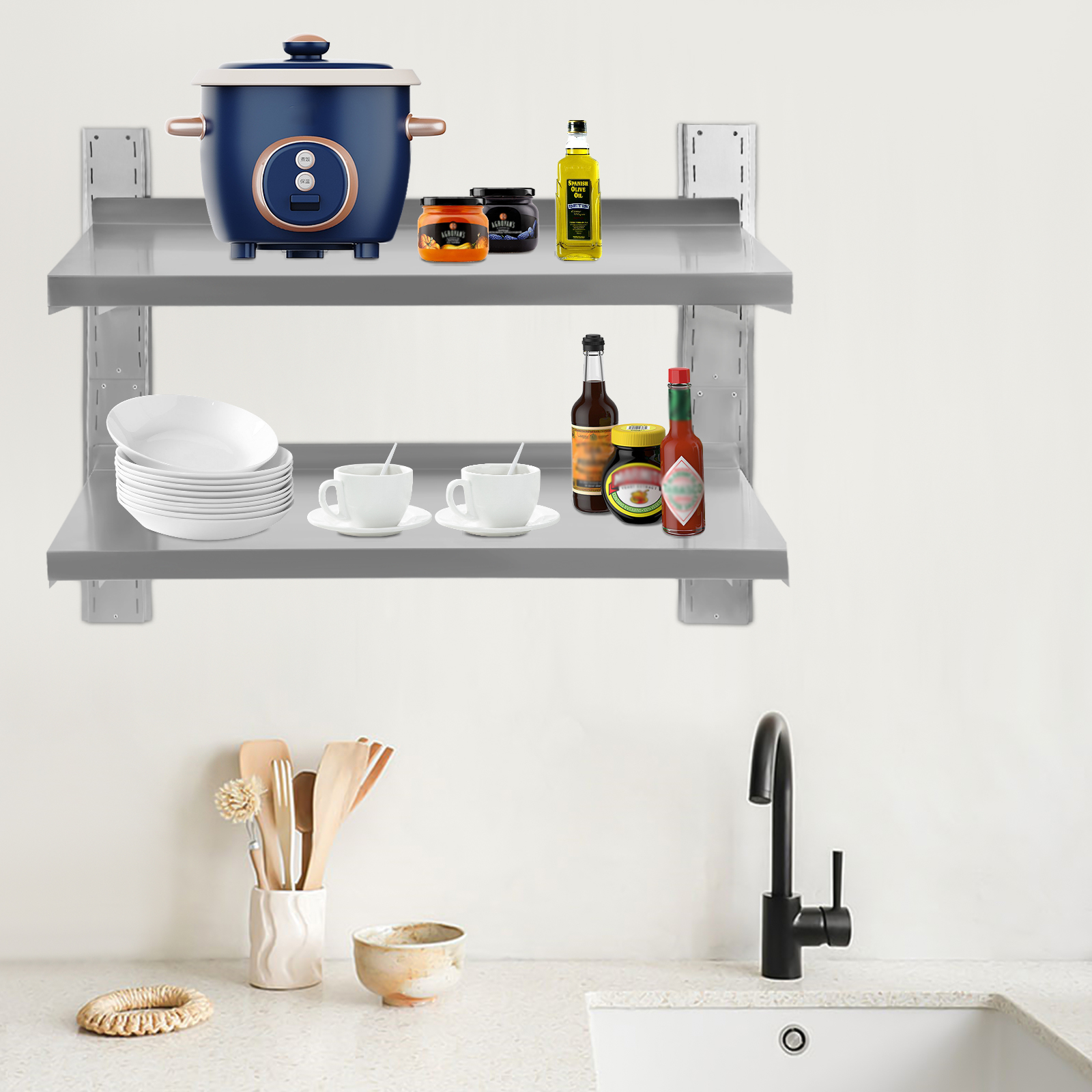 Commercial Stainless Steel Wal - Commercial Kitchen Wall Shelves recensie en prijs
