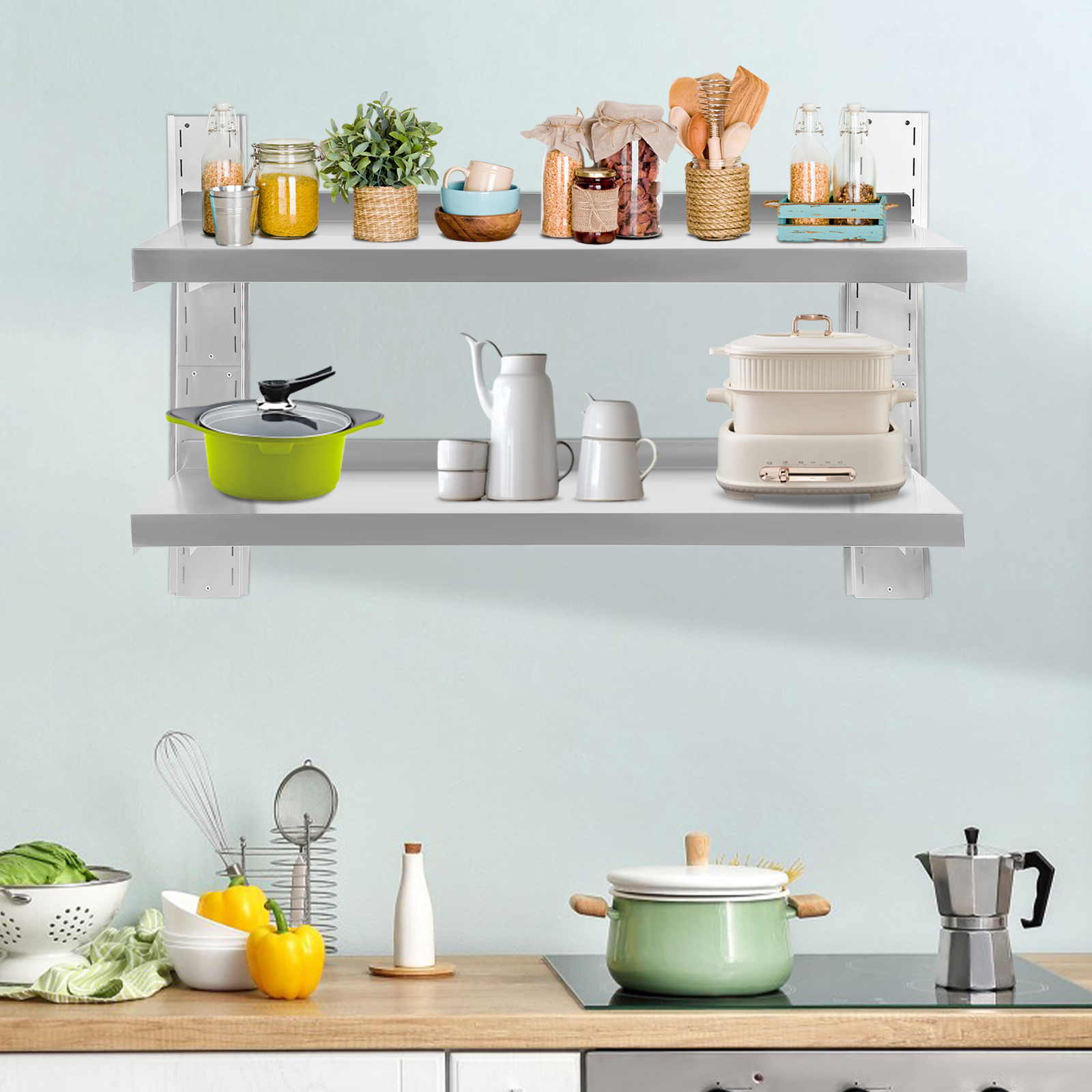 Commercial Stainless Steel Wal - Commercial Kitchen Wall Shelves recensie en prijs