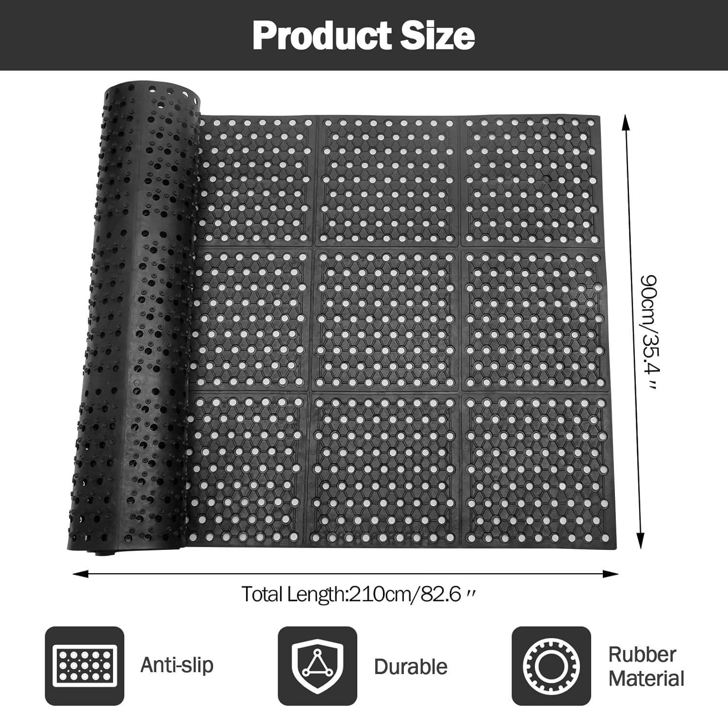 Anti-Fatigue Drainage Rubber M - Commercial Kitchen Images recensie en prijs