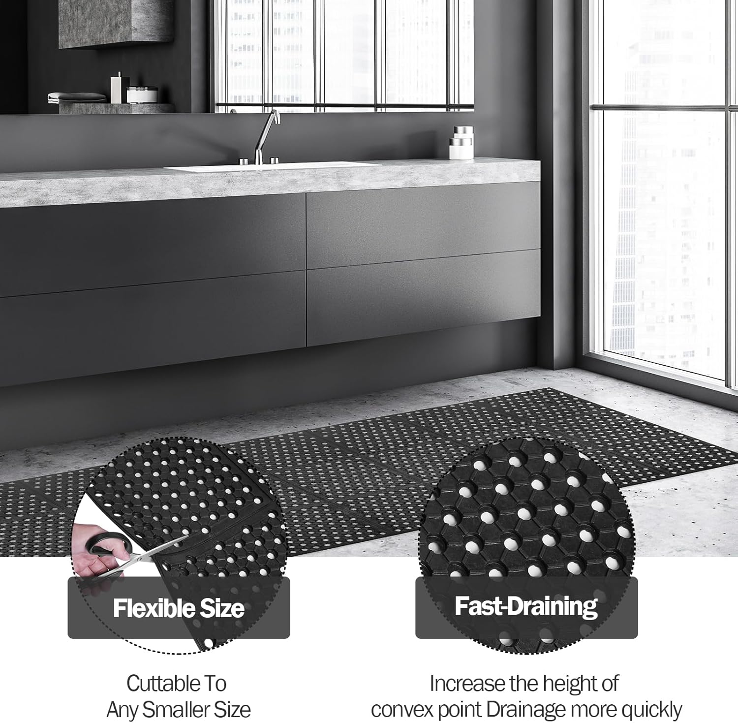 Anti-Fatigue Drainage Rubber M - Commercial Kitchen Images recensie en prijs