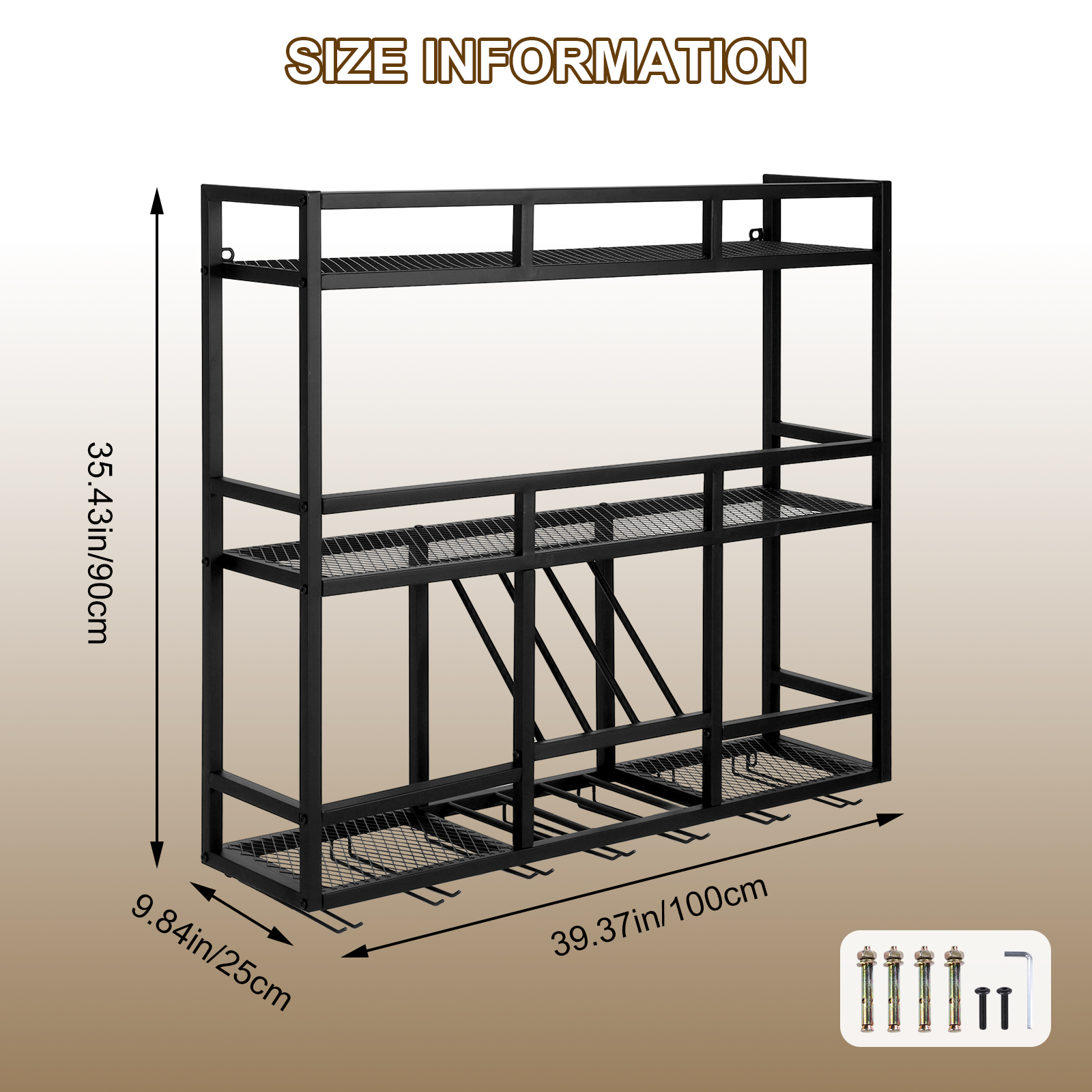 3 Tiers Wall Mounted Wine Rack - Commercial Kitchen Wall Shelves recensie en prijs