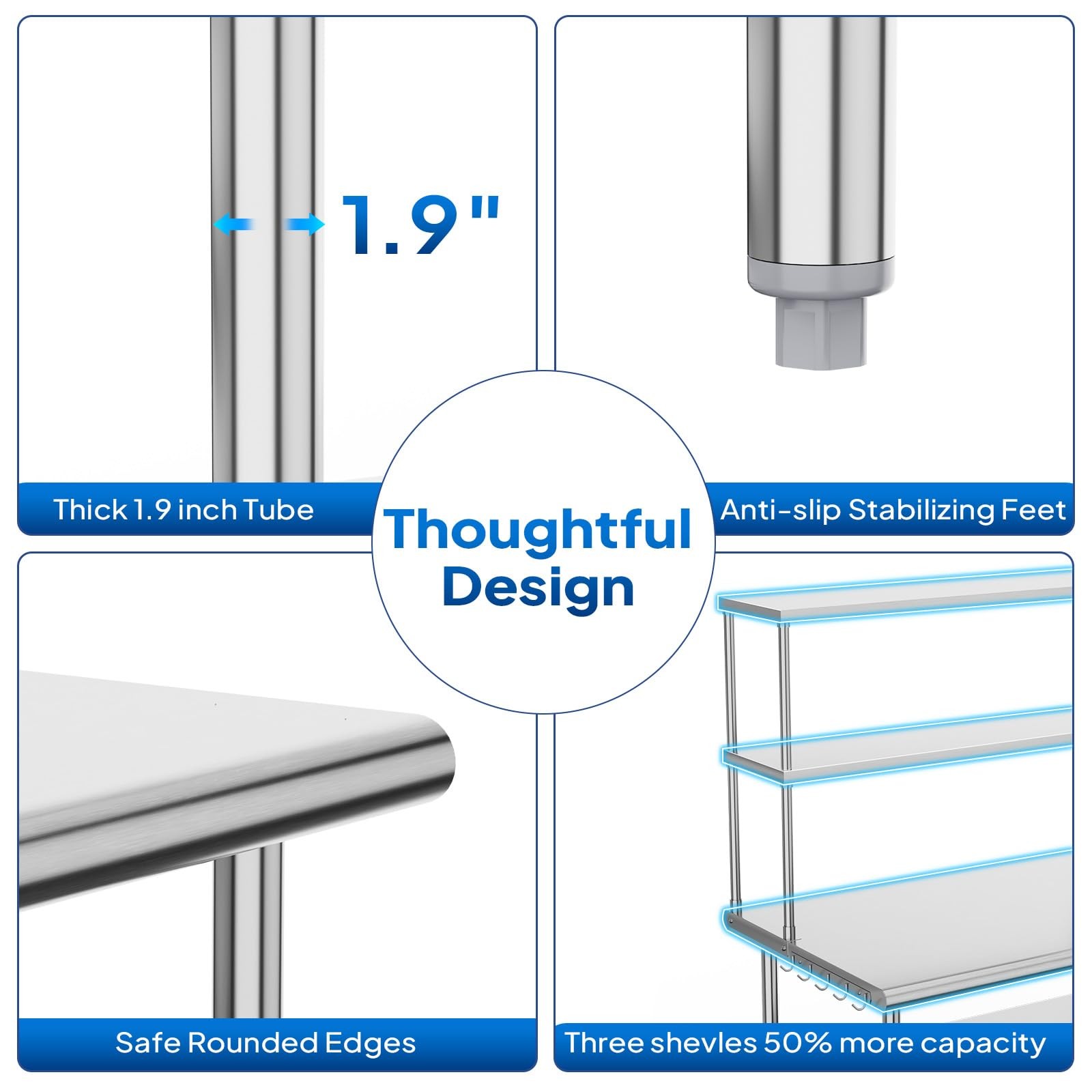 Adjustable Shelf Stainless Ste - Commercial Kitchen Tables recensie en prijs