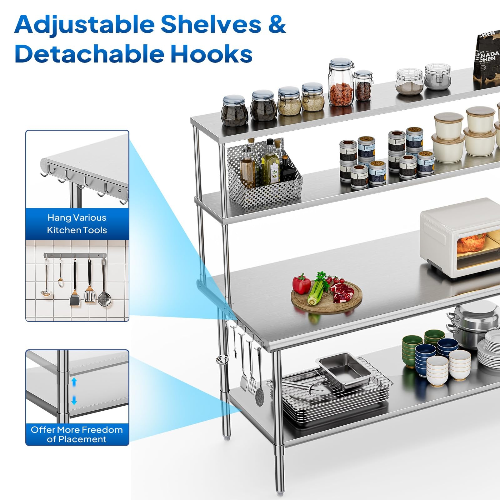 Adjustable Shelf Stainless Ste - Commercial Kitchen Tables recensie en prijs