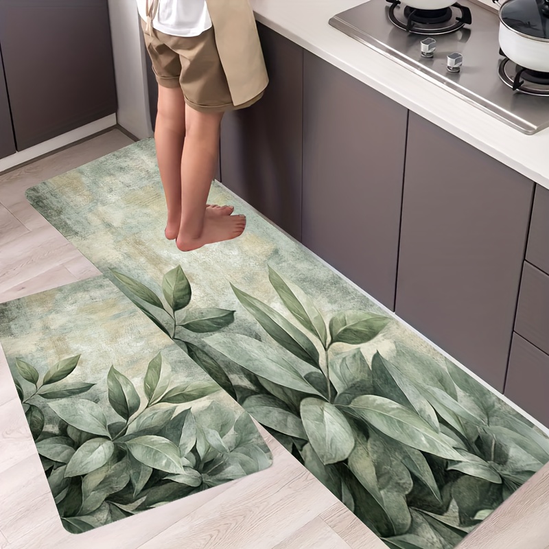 Green Leaf Plant Pattern Kitch - Commercial Kitchen Background recensie en prijs