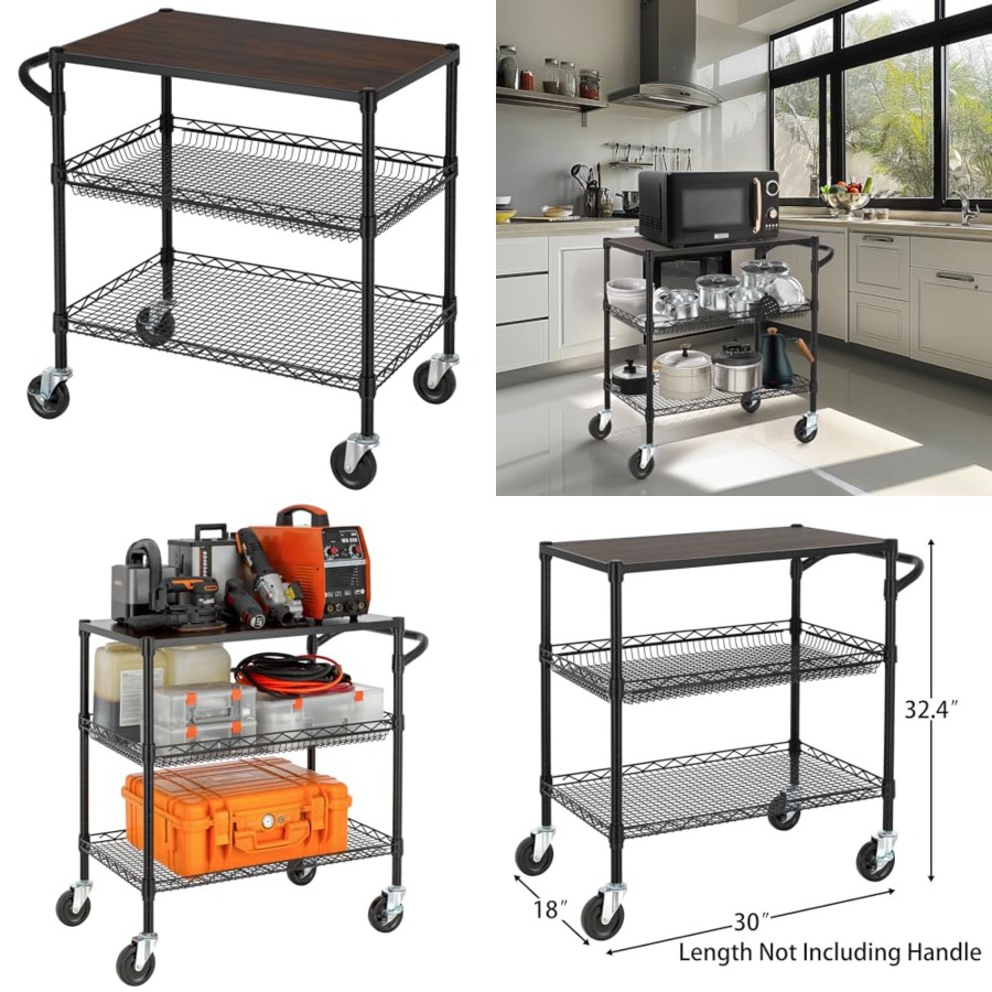 3 Tier Heavy Duty Commercial G - Commercial Kitchen On Wheels recensie en prijs