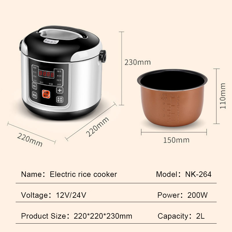 12V 24V Mini Rice Cooker Car T - Soup Kettle Warmer recensie en prijs