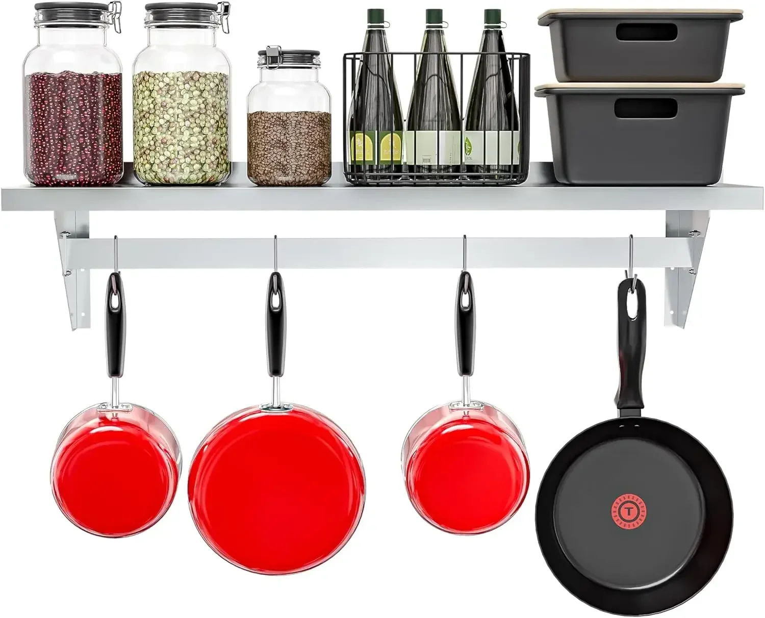 Commercial Wall Mounted Pot Ra - Commercial Kitchen Wall Shelves recensie en prijs