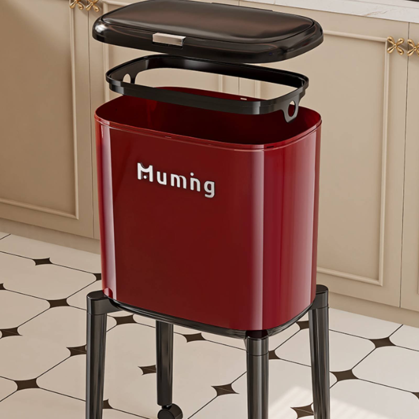 Lid Trash Can with Wheels Hand - Commercial Kitchen On Wheels recensie en prijs