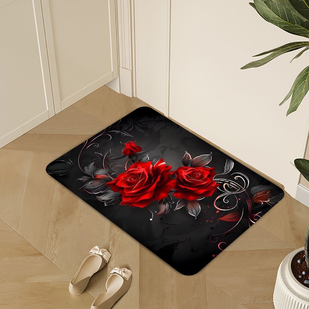 Red Rose Black Background Kitc - Commercial Kitchen Background recensie en prijs