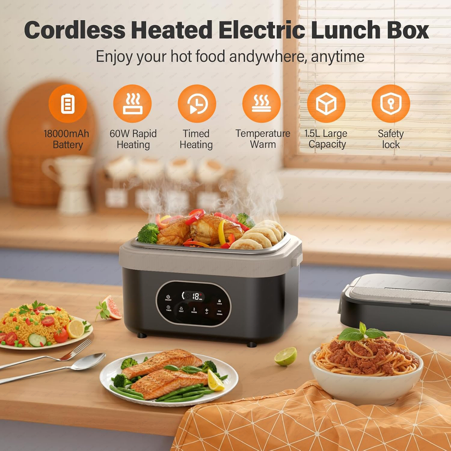 Gison 1.5L Electric Heated Lun - Food Warmer Display recensie en prijs
