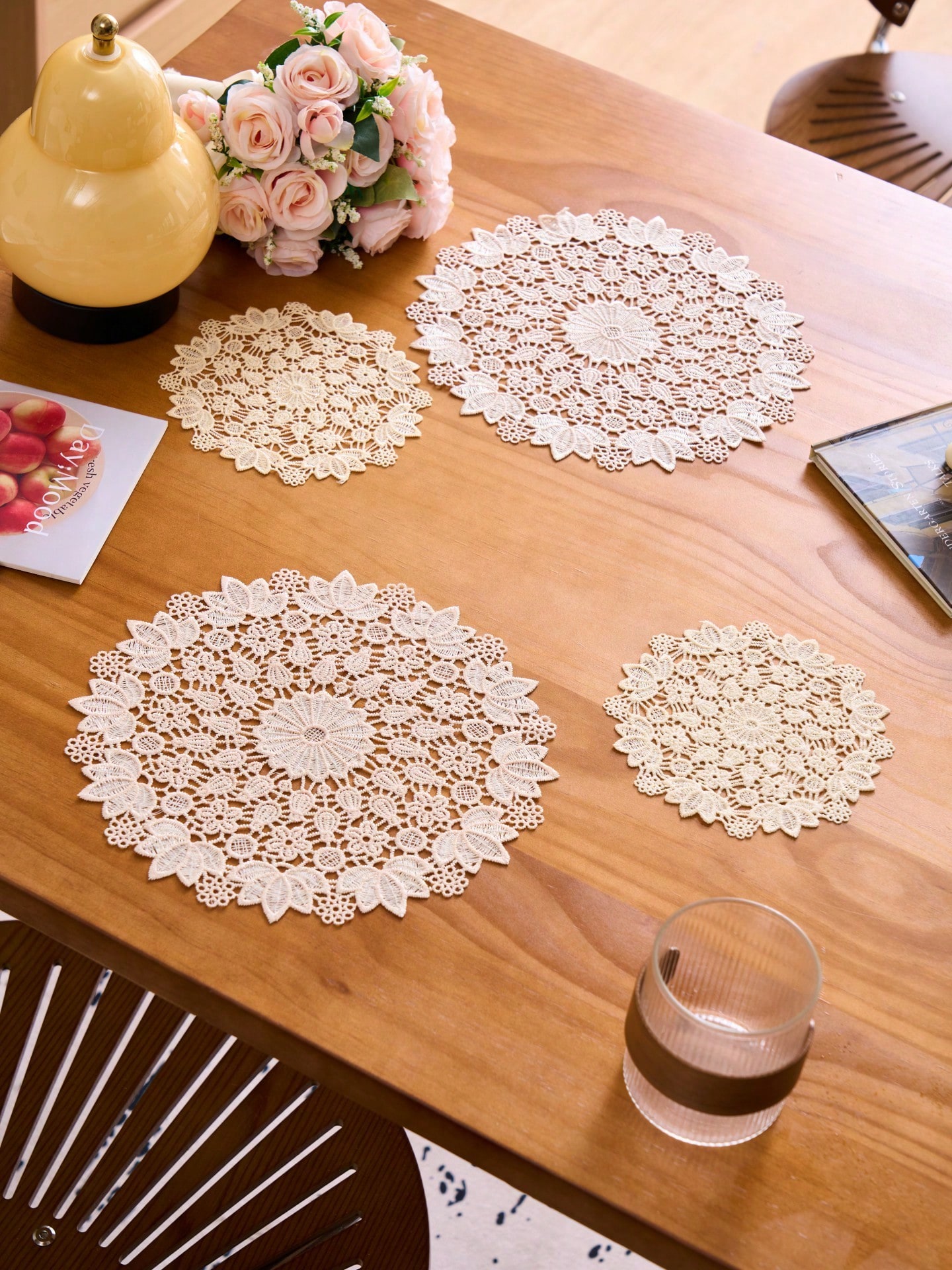 1/2/4/6pcs Ditsy Floral Embroi - Commercial Kitchen Table recensie en prijs