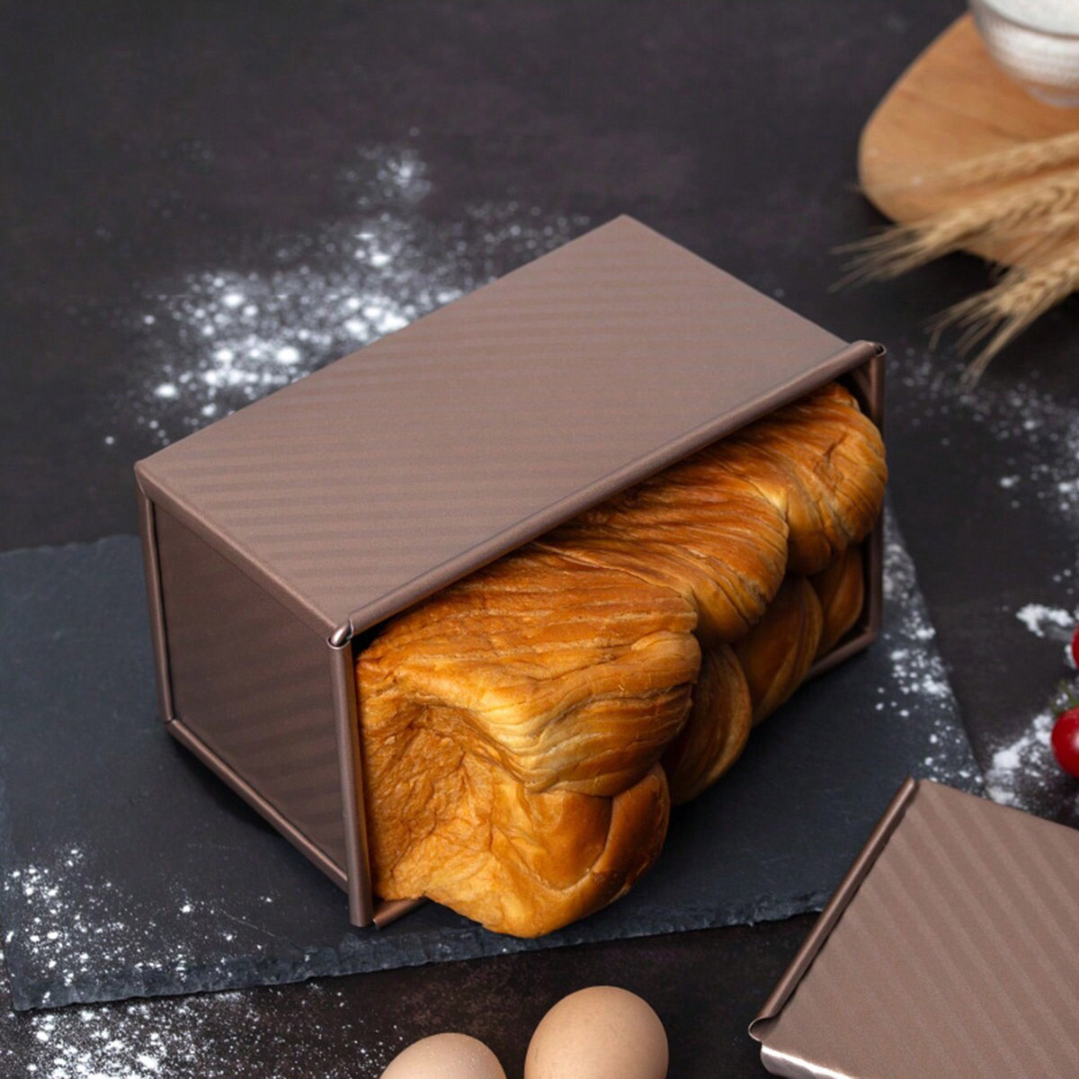1pc Golden  Loaf Pan with Lid  - Rotary Bakery Oven recensie en prijs