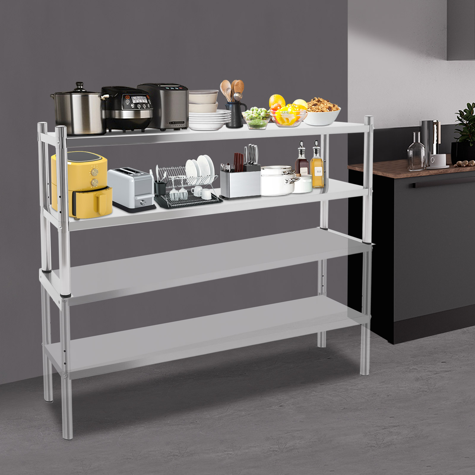 2 Tier Stainless Steel Shelvin - Commercial Kitchen Table recensie en prijs
